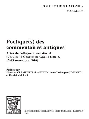 cover image of Poetique(s) des commentaires antiques
